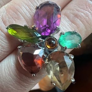 Crystal floral beautiful vibrant ring